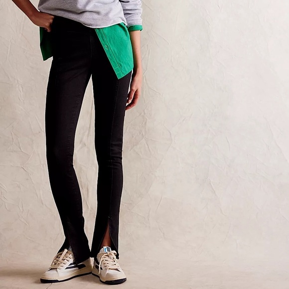Free People Denim - FREE PEOPLE Double Dutch Pull-On Slit Skinny Jeans We The Free